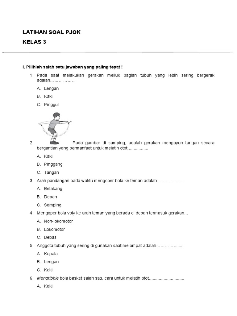Tingkatkan Kesiapan Belajar: Panduan Lengkap Download Soal PJOK Kelas 3 SD Tema 1 dan 2