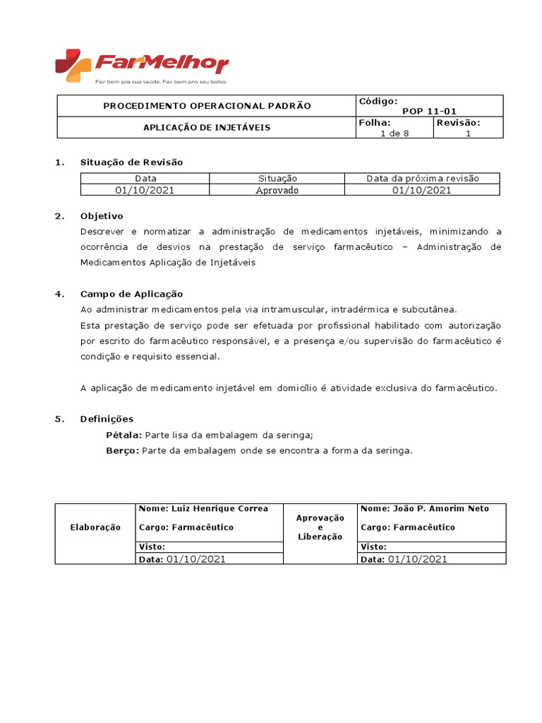 Pop04 - Aplicação de Injetáveis | PDF | Índice de massa corporal ...