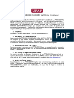UPAP Bases y Condiciones Promocion Matricula Exonerada - Setiembre2022