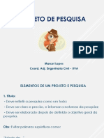 Projeto de pesquisa sobre elementos e estrutura