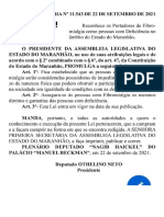 lei 11.543 de 22 de setembro de 2021 no Maranhão Fibromialgia