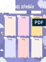 Purple Cute Sky Illustration Class Schedule