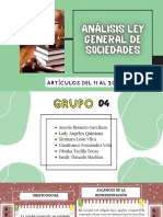 Análisis Ley General de Sociedades