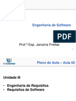 Engenharia de Software: Prof. Esp. Janaína Freitas