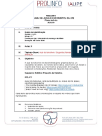 Plano de Aula Nível 5 - Aulas 9 e 10 Dias 21 e 29 de Outubro