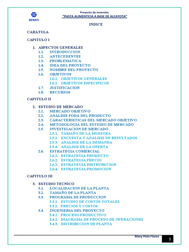 Proyecto de Inversion SENATI TRUJILLO 2017 | PDF | Producto (Negocio ...