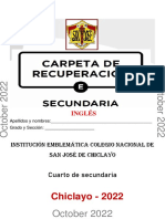 CARPETA de Recuperación Inglés October 2022