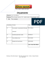 Orçamento Daron Batedeira