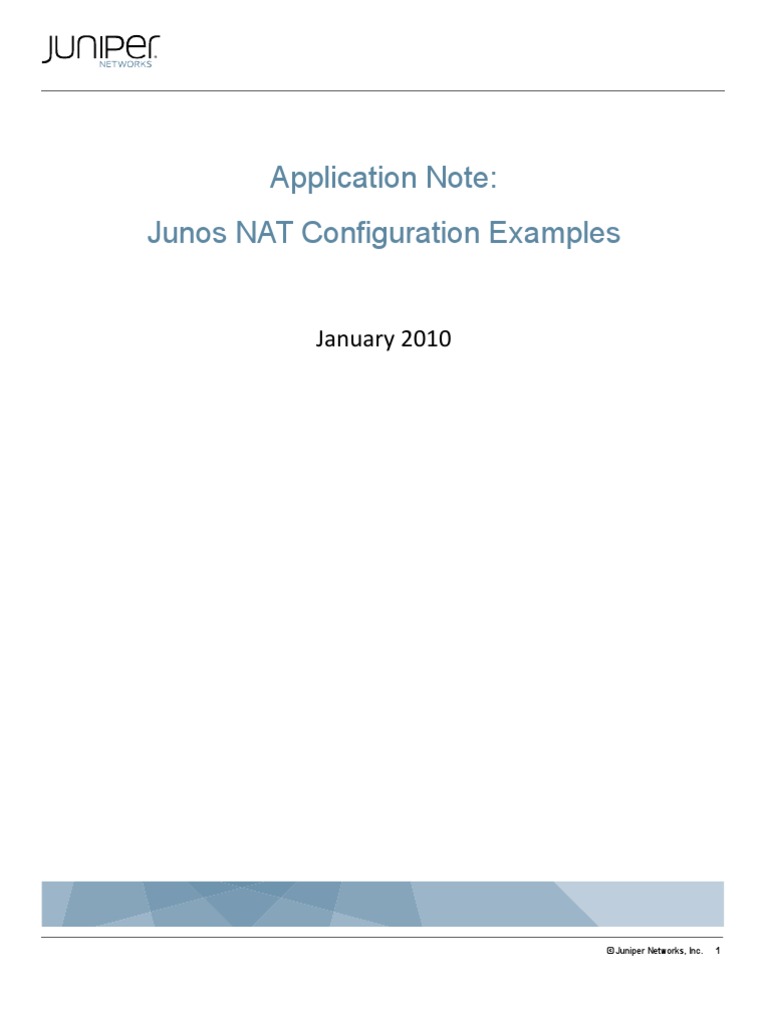 Junos NAT Examples Ip Address Network Architecture