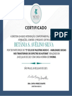 Nexo Ic - Certificado - Betânia S. Avêlino Silva