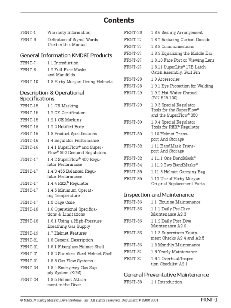 Front Modular All Manuals Hi PDF Scuba Diving Equipment
