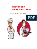 Protocolo de Seguridad Sanitaria Restaurant - Bar