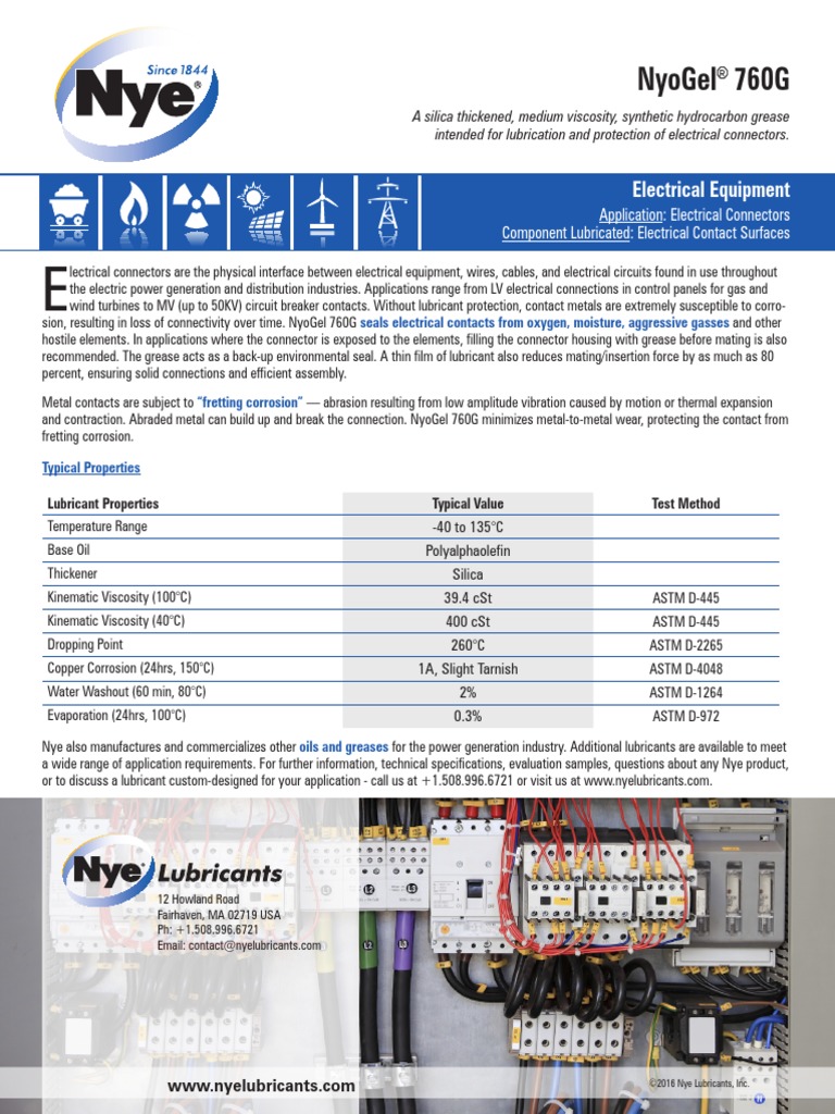 760g Overview PDF Electrical Connector Lubricant