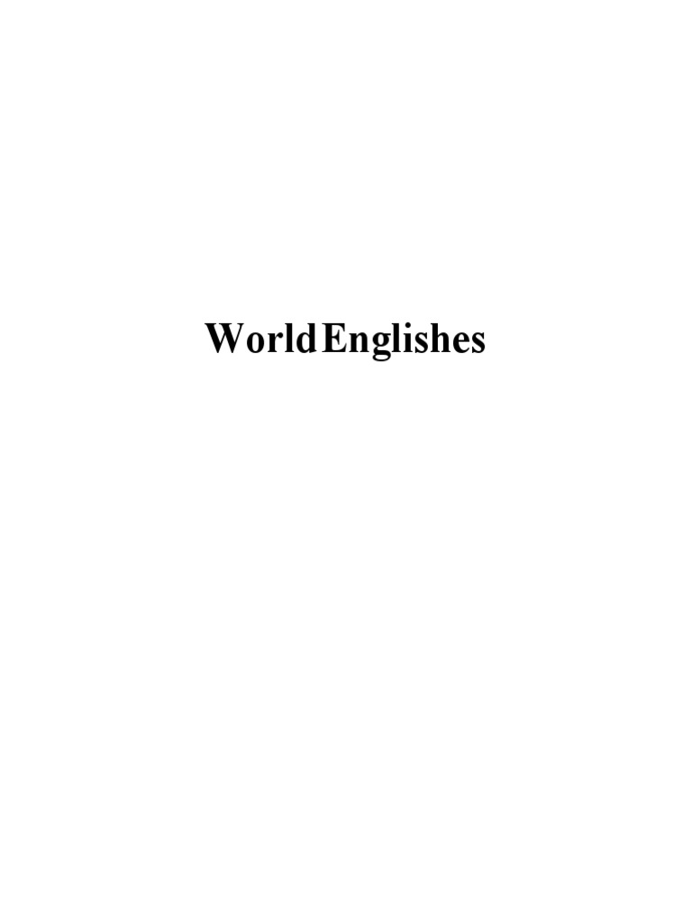 World Englishes and Language Acquisition (Articles) | PDF | Second ...