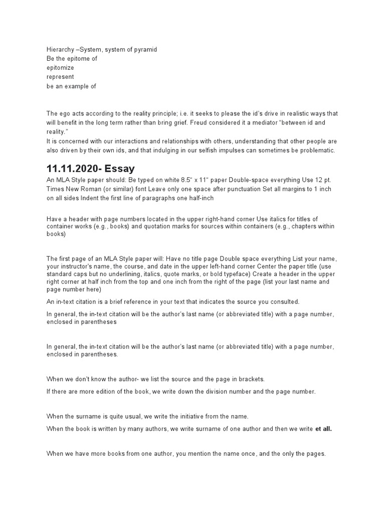 Hierarchy and Guide For Essay PDF Id Bracket