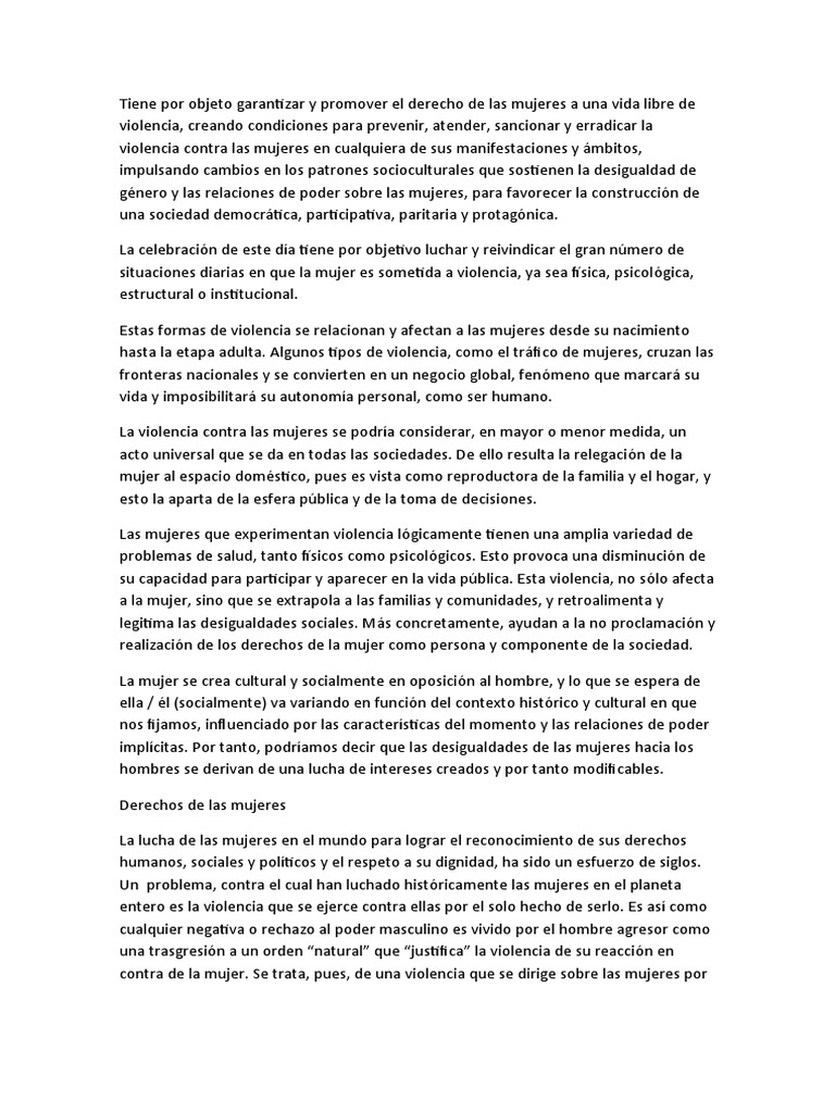 Derechos de Las Mujeres | PDF | La violencia contra las mujeres | Mujer