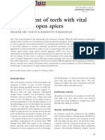 Management of Teeth With Vital
