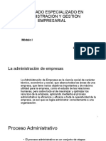 Administración y Gestión Empresarial Módulo I