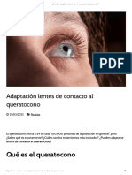 ¿Pueden Adaptarse Las Lentes de Contacto Al Queratocono