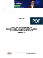 Imersão - Aula 1 - Como Ter Segurança e Ser Reconhecido Nas Licitações