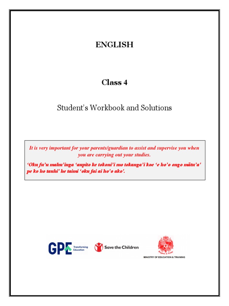 Class 4 English - Scripts and Solutions - Moala | PDF | Adjective | Poetry