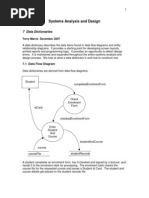 Systems Analysis and Design: 7 Data Dictionaries