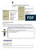 Evaluación diagnóstica del área de Arte y Cultura 2° sec