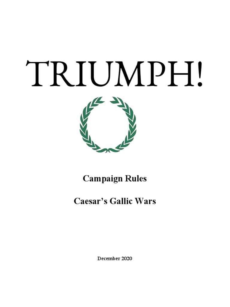 Triumph Gallic+Campaign+Rules+Teaser+v1 PDF Gaul Cavalry
