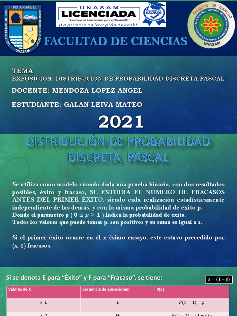 Distribucion Pascal | PDF | Probabilidad | Calibración