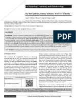 Study of Peak Expiratory Flow Rate in Poultry Industry Workers of India