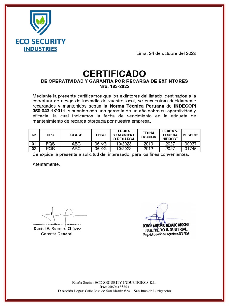 Extintores Certificados: Seguridad Garantizada para tu Hogar y Empresa