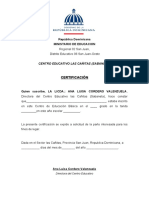 Certificacion República Dominicana