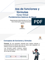 Conceptos de Funciones y Fórmulas