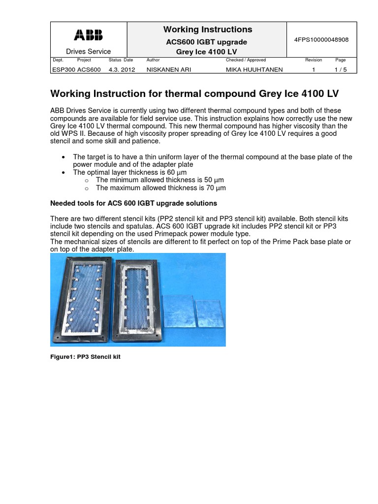ACS600 IGBT Upgrade: Grey Ice 4100 LV Guide | PDF | Electricity ...