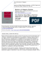 Bulletin of Hispanic Studies: To Cite This Article: John Gornall (2000) One Swallow Does Make A Summer: Assonance