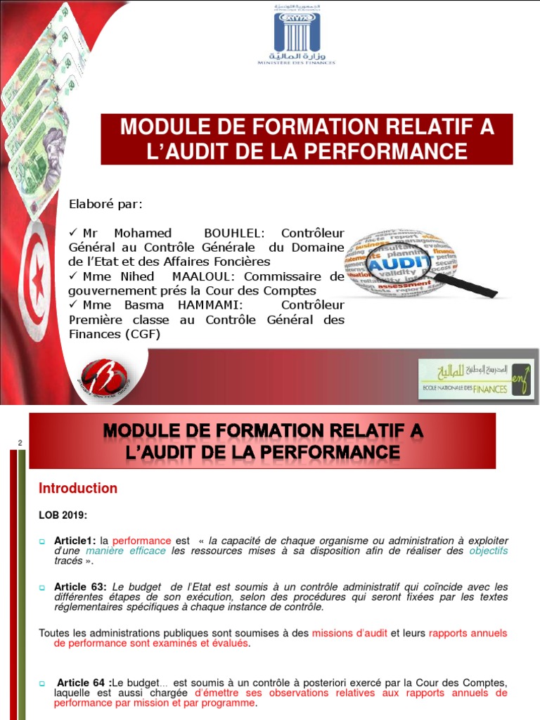 Module de Formation Sur L'audit de Performance | PDF | Audit | Conformité