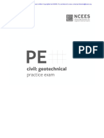 PE Civil Geotechnical Practice Exam - Sample