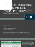 Prevención, Diagnóstico y Tratamiento DEL PARTO PRETÉRMINO