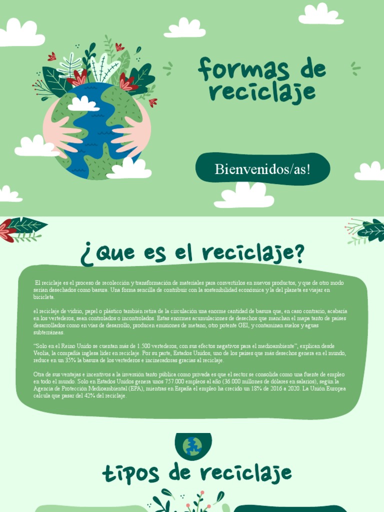 Formas y beneficios del reciclaje | PDF | Reciclaje | Residuos