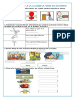 Ficha de Ciencia y Tecnología 06-10 Los Efectos de La Aplicación de La Fuerza en Los Cuerpos