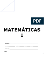Matemáticas I: Indice