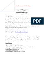 TTRC Job Spec Examples Treasury Assistant