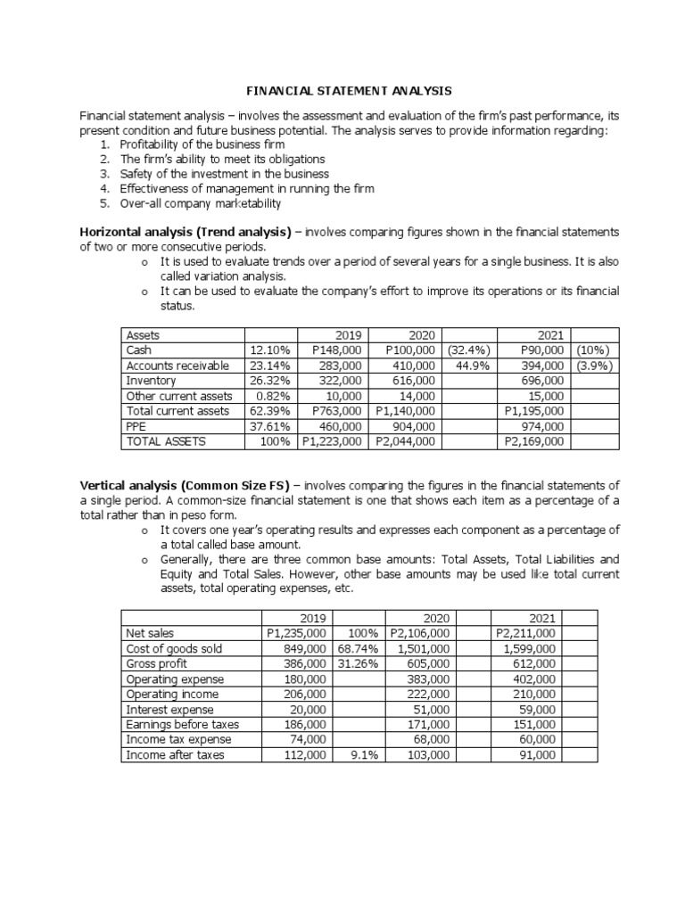 Financial Statement Analysis PDF Dividend Equity (Finance)