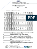 Learning Activity Worksheets 3 Araling Panlipunan 9