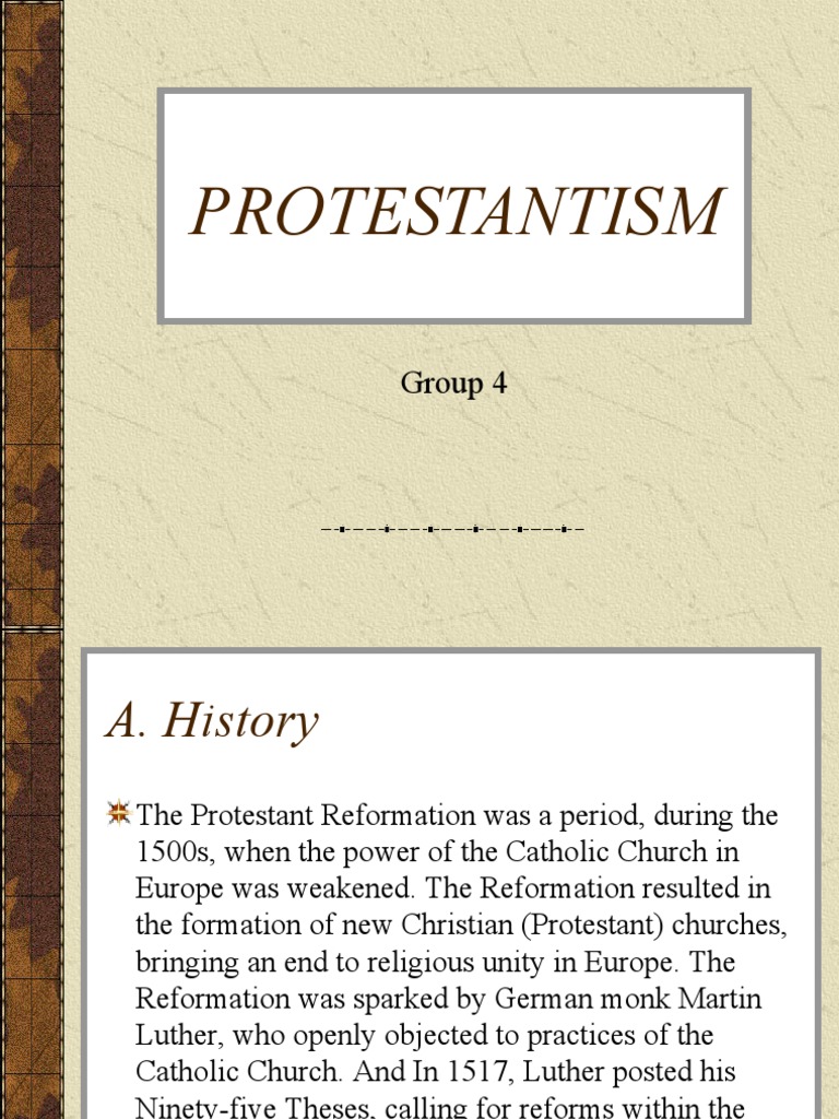 Protestantism Group 4 Pdf Protestantism Martin Luther