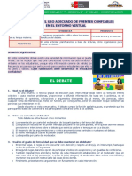 El-Debate-Para-2°-de-Secundaria Promoviendo El Uso Adecuado de Fuentes Confiables en El Entorno Virtual