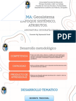 Semana 2 GEOSISTEMA, ENFOQUE SISTEMICO Y SUS ATRIBUTOS