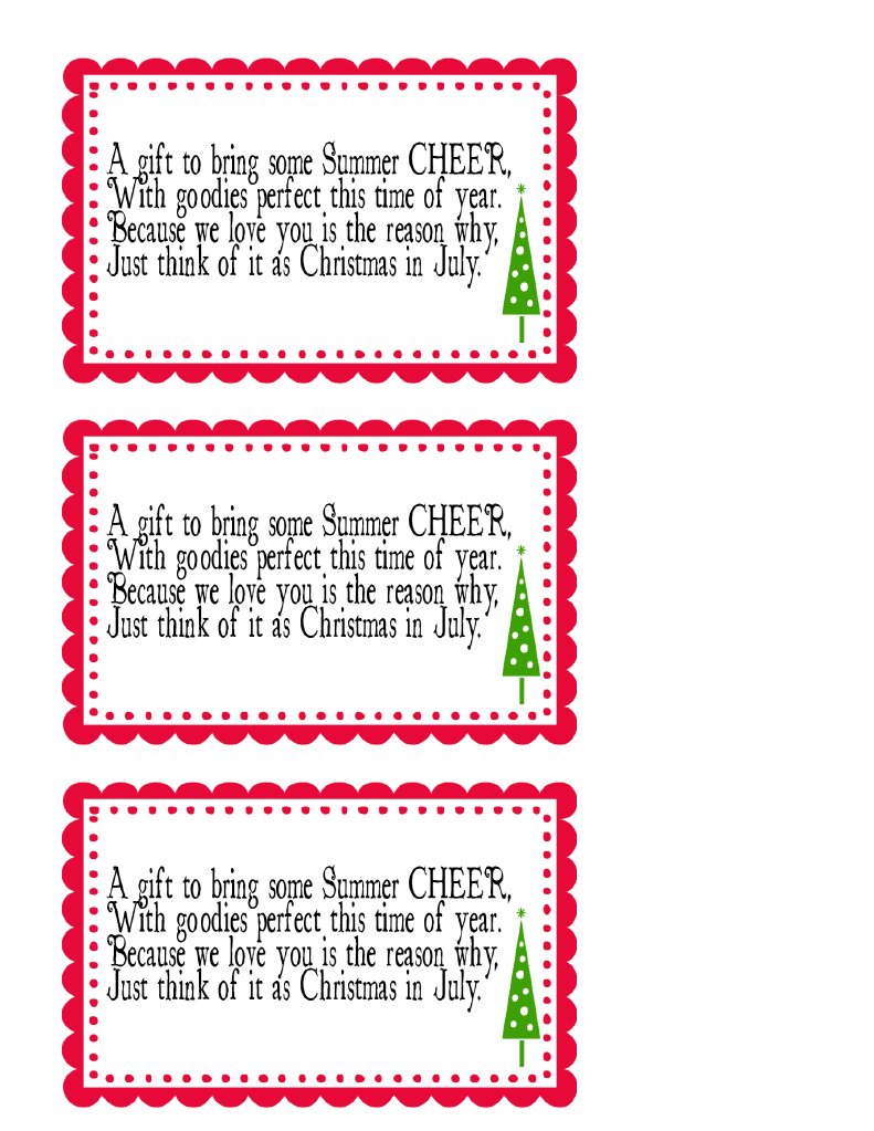 Christmasin July Printables | PDF