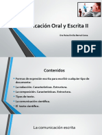 Comunicación Oral y Escrita II