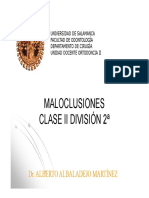 Clase II división 2: características y etiopatogenia